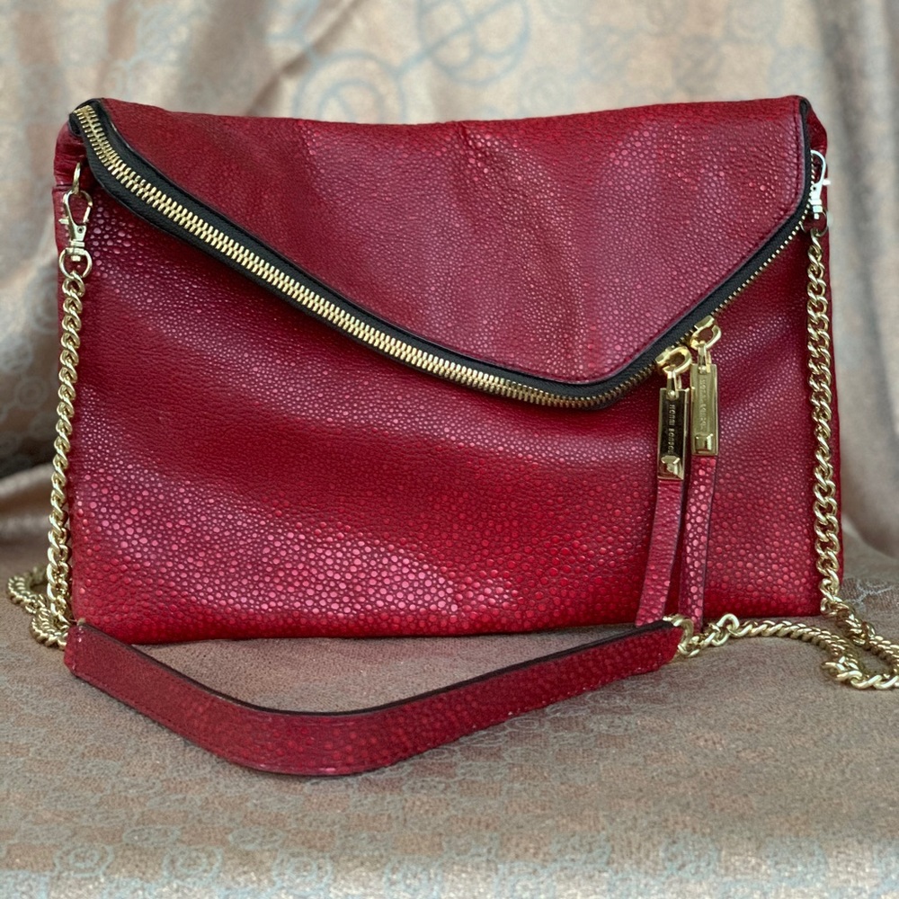 Henri Bendel Red Debutante crossbody clutch